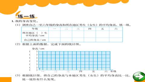 身高的變化與數(shù)據(jù)處理——北師大版六年級上冊第五單元學(xué)習(xí)探究